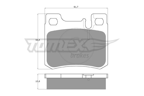 TOMEX BRAKES Комплект тормозных колодок, дисковый тормоз TX 12-30